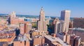 Aerial view of the Providence cityscape in Rhode Island, United States of America Royalty Free Stock Photo