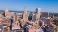 Aerial view of the Providence cityscape in Rhode Island, United States of America Royalty Free Stock Photo