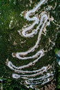 Aerial view of the provincial with many zigzag road in the Epirus Zagorohoria, Greece