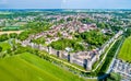 Aerial view of Provins, a town of medieval fairs and a UNESCO World Heritage Site in France Royalty Free Stock Photo