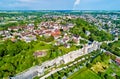 Aerial view of Provins, a town of medieval fairs and a UNESCO World Heritage Site in France