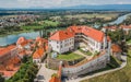 Aerial view of Ptuj castle Royalty Free Stock Photo