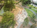 Aerial public playground in Hayes Valley neighborhood, San Franc Royalty Free Stock Photo