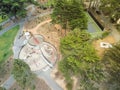 Aerial public playground in Hayes Valley neighborhood, San Franc Royalty Free Stock Photo