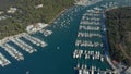 Pula Croatia Aerial View, Docks with sailing ships