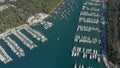 Pula Croatia Aerial View, Docks with sailing ships