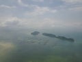 Aerial view Pulau Aman and Pulau Gedong