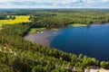 Aerial view of Pulkkilanharju Ridge on lake Paijanne, Paijanne National Park, Finland