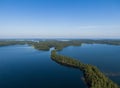 Aerial view of Punkaharju Nature Reserve in Finland