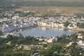 Aerial view of pushkar lake