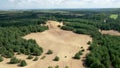 Aerial view of Pustynia Siedlecka desert, Poland