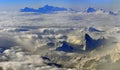 Aerial view Qinghai-Tibet Plateau Royalty Free Stock Photo