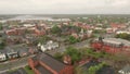 Aerial View of the Quaint Riverfront Downtown City Center of Newbern NC