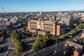 Aerial view of Quarry House in Leeds Head Office of The Department for Work and Pensions Royalty Free Stock Photo