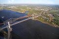 Aerial view of Quebec City area Royalty Free Stock Photo