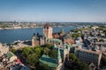 Aerial View of Quebec City During Summer in Quebec, Canada Royalty Free Stock Photo