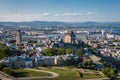 Aerial View of Quebec City During Summer in Quebec, Canada Royalty Free Stock Photo