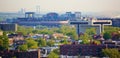 Aerial view queens yankee stadium new york panorama Royalty Free Stock Photo