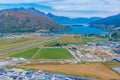 Aerial view of Queenstown airport, New Zealand