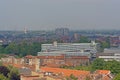 Aerial view of Rabot neighbourhood in Ghent, Flanders, Belgium