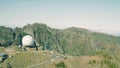 Aerial View Radar Located on the Top Mountain