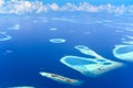 Aerial view of Rafa Atoll Royalty Free Stock Photo