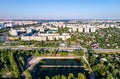 Aerial view of Raiduzhnyi district of Kiev, Ukraine