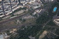 Aerial View of Railway Intersection In Magdeburg Royalty Free Stock Photo