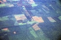 Aerial view of rainforest deforestation in Argentina and Brazil Royalty Free Stock Photo