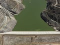 Aerial view of a rainwater storage dam for mining operations Royalty Free Stock Photo