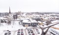 Aerial view of Rakvere in winter