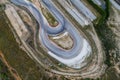 aerial view of a rallycross circuit, motor sports Royalty Free Stock Photo