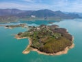 Aerial view of Rama lake or Ramsko jezero , Bosnia and Herzegovina Royalty Free Stock Photo