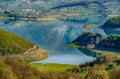 Aerial view of Rama lake or Ramsko jezero , Bosnia and Herzegovina Royalty Free Stock Photo