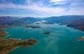 Aerial view of Rama lake or Ramsko jezero , Bosnia and Herzegovina Royalty Free Stock Photo