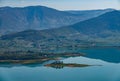 Aerial view of Rama lake or Ramsko jezero , Bosnia and Herzegovina Royalty Free Stock Photo