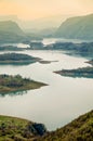 Aerial view of Rama lake or Ramsko jezero , Bosnia and Herzegovina Royalty Free Stock Photo