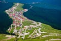 Aerial view of Ranca town in Parang mountains Royalty Free Stock Photo