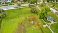 Aerial view of Rapid City Park from drone, South Dakota Royalty Free Stock Photo