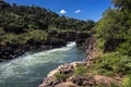 Aerial view of the rapids of the Paranapanema river