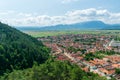 Aerial view of Rasnov, Brasov, Romania