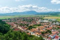 Aerial view of Rasnov, Brasov, Romania
