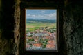 Aerial view of Rasnov, Brasov, Romania