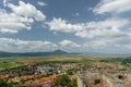 Aerial view of Rasnov, Brasov, Romania