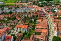 Aerial view of Rasnov, Brasov, Romania