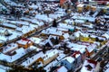 Aerial view of Rasnov city Royalty Free Stock Photo