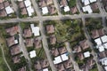 Aerial view Home village view from above in Thailand. Royalty Free Stock Photo