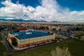 Arvada Colorado rec center solar Royalty Free Stock Photo