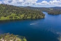 Aerial view of Lake Lyell near Lithgow in regional Australia