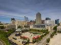 Aerial View Of Red Hat Amphitheater In The Heart Of Downtown Raleigh North Carolina Royalty Free Stock Photo